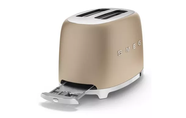 SMEG Toaster 2 tranches Or Mat Années 50 - TSF01CHMEU