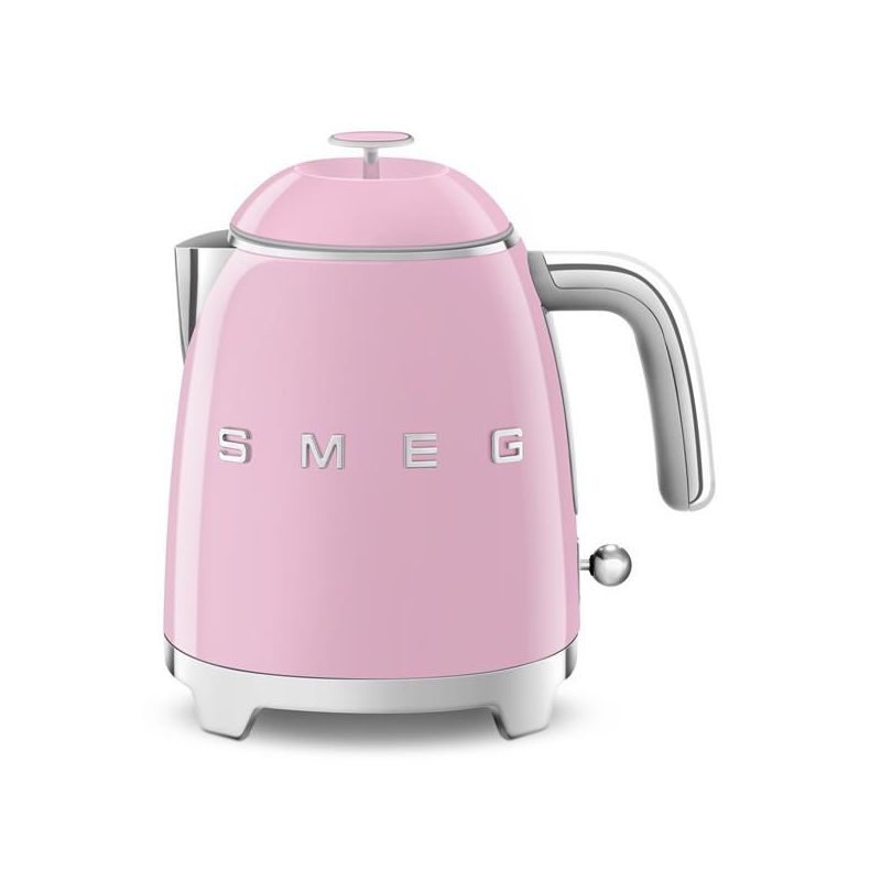 smeg bouilloire 0.8 l rose - années 50 - klf05pkeu