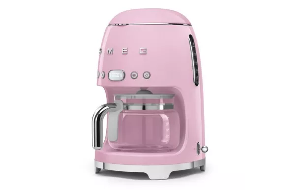 SMEG Cafetière filtre 10 tasses programmable Rose Brillant - Années 50 - DCF02PK avis moins cher