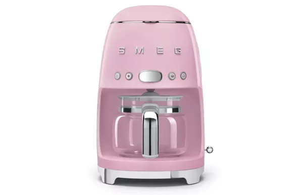 SMEG Cafetière filtre 10 tasses programmable Rose Brillant - Années 50 - DCF02PK avis moins cher