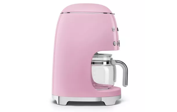 SMEG Cafetière filtre 10 tasses programmable Rose Brillant - Années 50 - DCF02PK avis moins cher