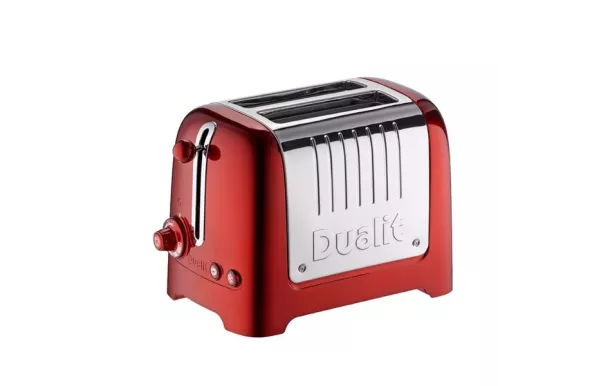 DUALIT Grille-pain 2 tranches Rouge & Inox - Lite - 26221 