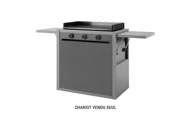 FORGE ADOUR Chariot fermé - Modern Acier Gris 75 - CHMAF75 