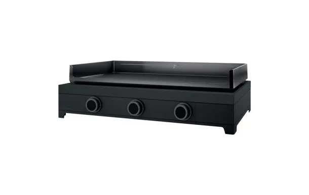 FORGE ADOUR Plancha gaz 3 feux - Modern Acier Noir 75 - MODERNG75AN 