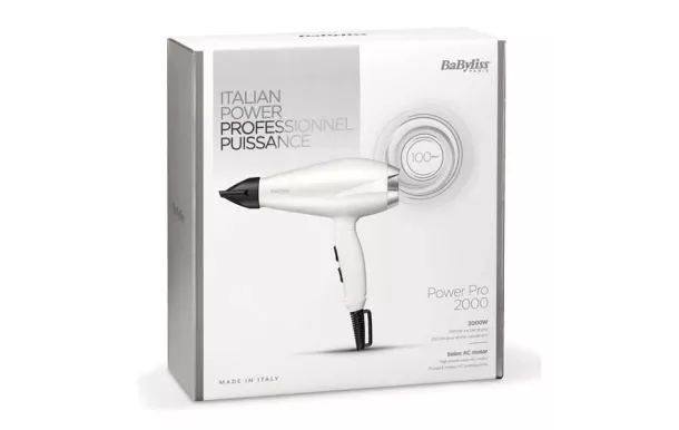 BABYLISS Sèche-cheveux Blanc - Speed Pro 2000 - 6704WE