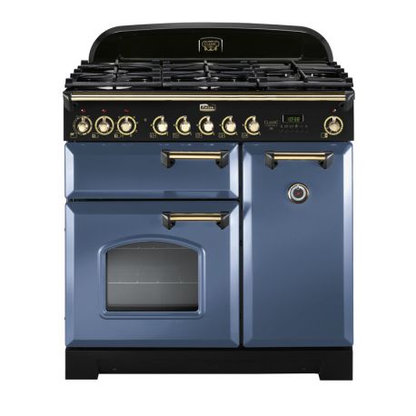 Cuisinière FALCON classic deluxe 90 - Roche bleue/ Laiton - CDL90DFSB/B-EU