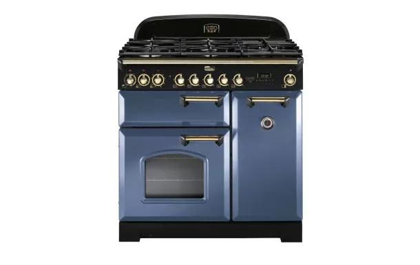 Cuisinière FALCON classic deluxe 90 - Roche bleue/ Laiton - CDL90DFSB/B-EU