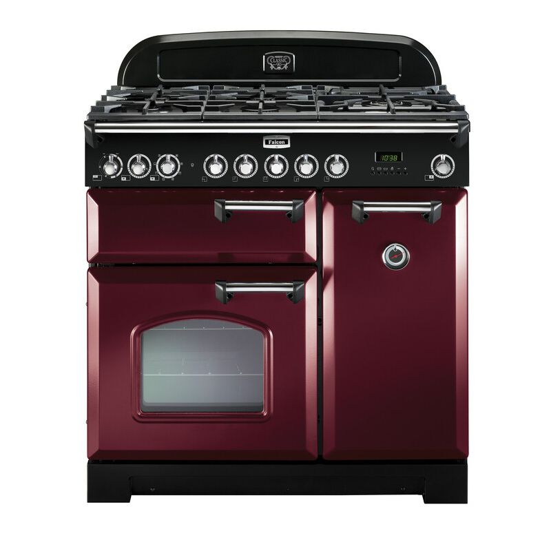 FALCON Cuisinière classic deluxe 90 - Rouge/Chrome CDL90DFCY/C-EU