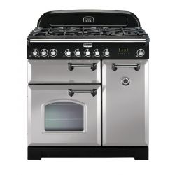 Cuisinière FALCON classic deluxe 90 - Gris perle/chrome - CDL90DFRP/C-EU