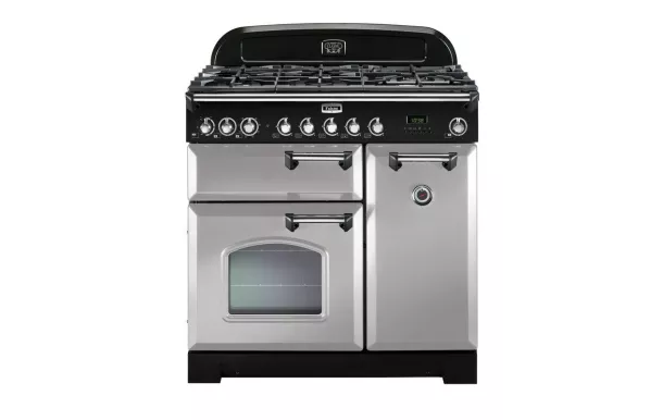 Cuisinière FALCON classic deluxe 90 - Gris perle/chrome - CDL90DFRP/C-EU
