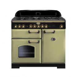 Cuisinière FALCON Classic deluxe 100 Vert olive/laiton - CDL100DFOG/B-EU