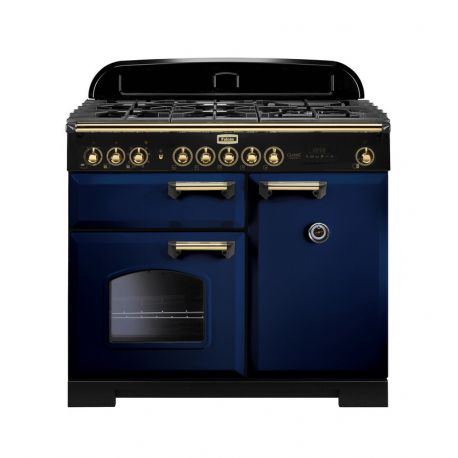 Cuisinière FALCON Classic deluxe 100 Roche bleue/laiton - CDL100DFSB/B-EU