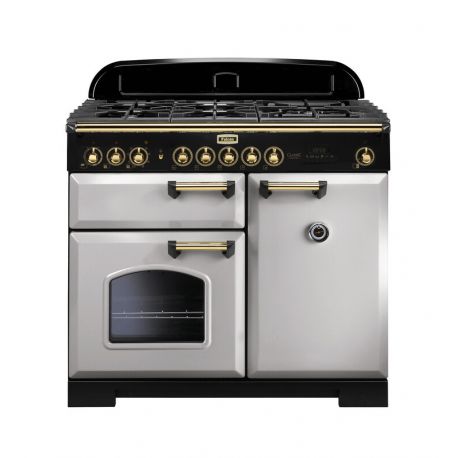 Cuisinière FALCON Classic deluxe 100 Gris perle/Laiton - CDL100DFRP/B