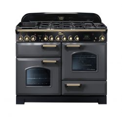 Piano de cuisson FALCON classic 110 deluxe Charbon mat satiné/laiton- CDL110DFCB/B-EU