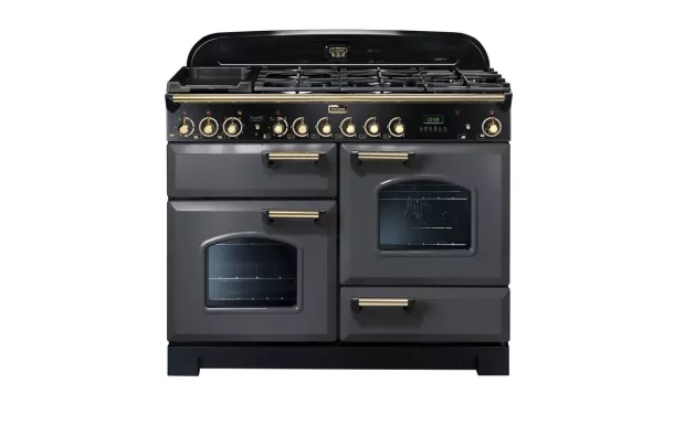 Piano de cuisson FALCON classic 110 deluxe Charbon mat satiné/laiton- CDL110DFCB/B-EU