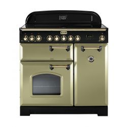 Cuisinière FALCON Classic Deluxe 90 induction Vert Olive/cuivré CDL90EIOG/B-EU