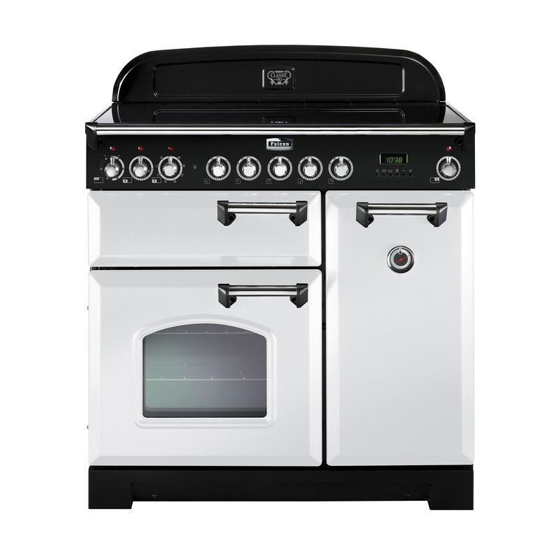 FALCON Cuisinière Classic Deluxe 90 induction blanc/chromé - CDL90EIRB/C-EU