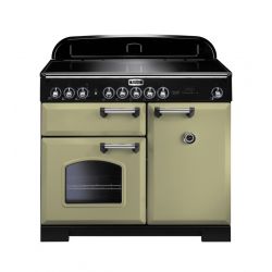 Cuisinière FALCON Classic deluxe 100 induction Vert Olive/chrome CDL100EIOGC