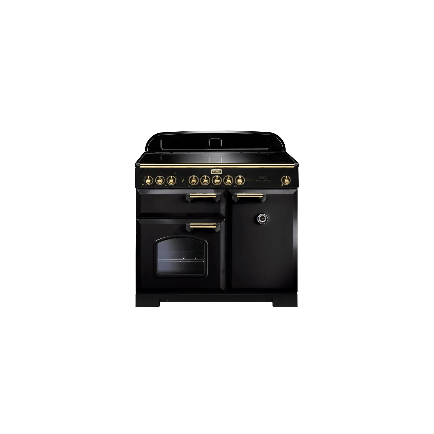 Cuisinière FALCON classic deluxe induction 100 laiton CDL100EIBLB