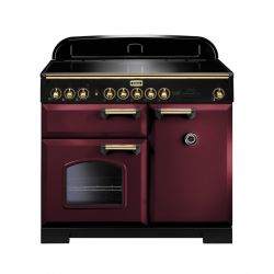 Cuisinière FALCON classic deluxe induction 100 rouge airelle/laiton CDL100EICY/B