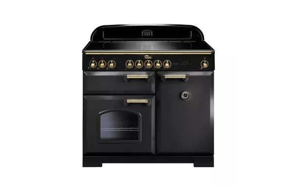 Cuisinière FALCON classic deluxe induction 100 Charbon Mat Satiné/laiton - CDL100EICB/B