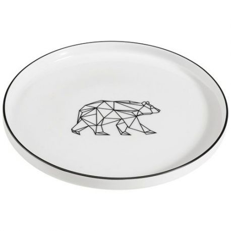 TABLE ET COOK Assiette plate 27 cm Ours - Origami