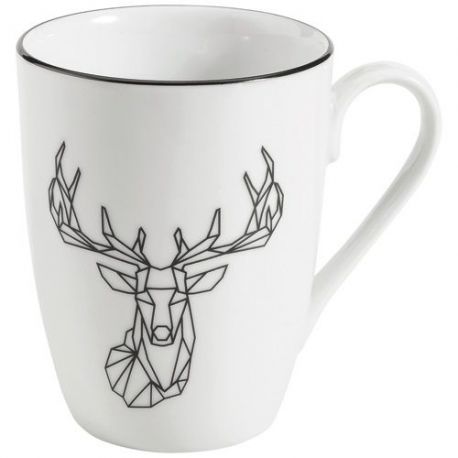 TABLE ET COOK Mug déjeuner 31 cl Cerf - Origami