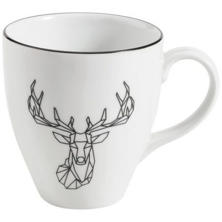 TABLE ET COOK Mug déjeuner 45 cl Cerf - Origami