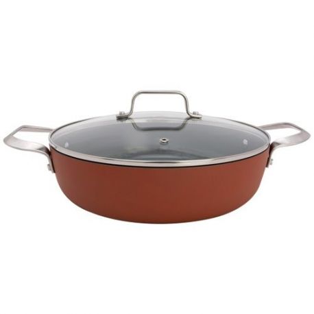 COSY & TRENDY Sauteuse 28 cm 2 anses + couvercle - Cerapro Terracotta