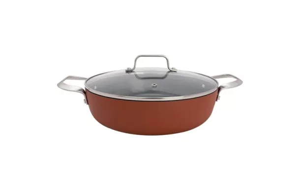 COSY & TRENDY Sauteuse 28 cm 2 anses + couvercle - Cerapro Terracotta