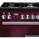 Cuisinière FALCON Professional+ 100 Mixte Rouge airelle/Chrome - PROP100DFCYC-EU