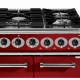 Cuisinière FALCON Semi Pro DELUXE 900 Mixte Rouge Cerise/Nickel Brossé- F900DXDFRD/NM-EU