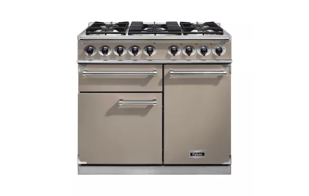 Cuisinière FALCON Semi Pro DELUXE 1000 Mixte Fauve/Nickel Brossé- F1000DXFFN/NM-EU