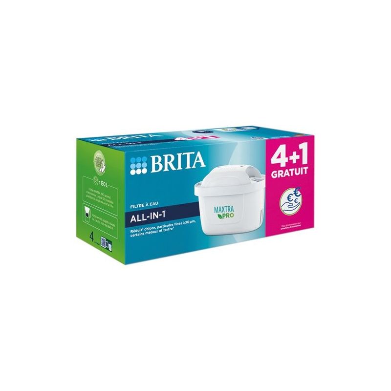 BRITA Pack 4 cartouches + 1 OFFERTE - Maxtra Pro All-in-1 1050416
