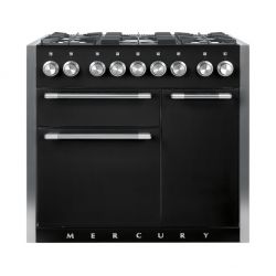 Cuisinière FALCON MERCURY 1000 Mixte Noir Brillant /Inox poli- MCY1000DFGB/-EU