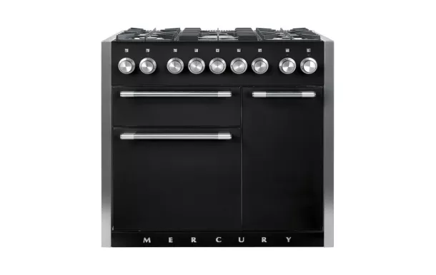 Cuisinière FALCON MERCURY 1000 Mixte Noir Brillant /Inox poli- MCY1000DFGB/-EU