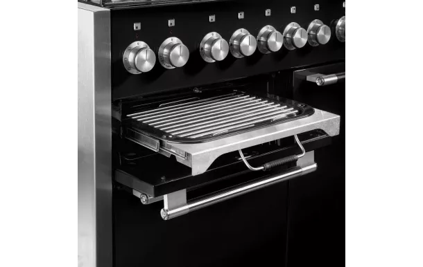 Cuisinière FALCON MERCURY 1000 Mixte Noir Mat /Inox poli- MCY1000DFMB/-EU