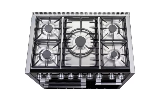 Cuisinière FALCON MERCURY 1000 Mixte Noir Mat /Inox poli- MCY1000DFMB/-EU