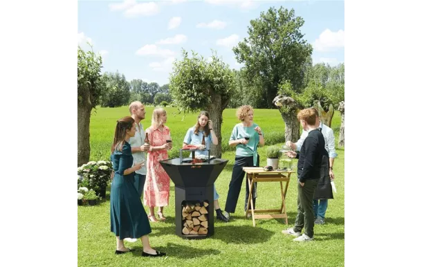 BARBECOOK Barbecue à bois / Brasero Noir - Nestor avis moins cher