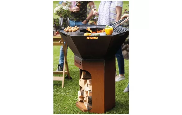 BARBECOOK Barbecue à bois / BRASERO Acier Corten - Nestor avis moins cher