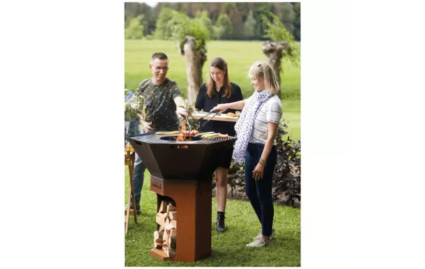 BARBECOOK Barbecue à bois / BRASERO Acier Corten - Nestor avis moins cher