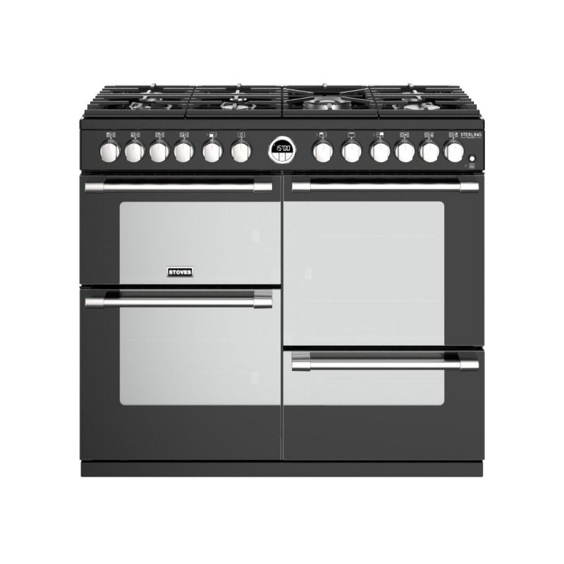 STOVES Piano de cuisson STERLING DELUXE 100 Mixte NOIR -PSTERDX100DFBL