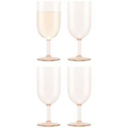 BODUM Lot 4 verres à vin 23 cl Rose Transparent - Oktett