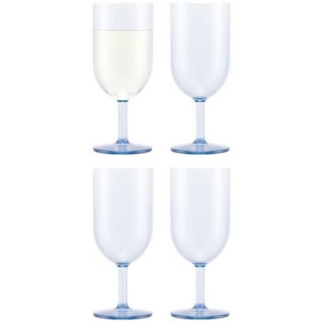 BODUM Lot 4 verres à vin 23 cl Bleu Transparent - Oktett