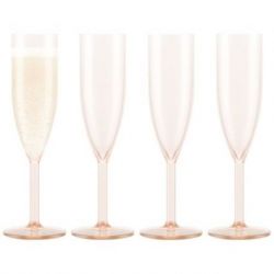 BODUM Lot 4 flûtes à champagne 12 cl Rose Transparent - Oktett
