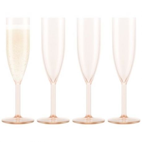 BODUM Lot 4 flûtes à champagne 12 cl Rose Transparent - Oktett