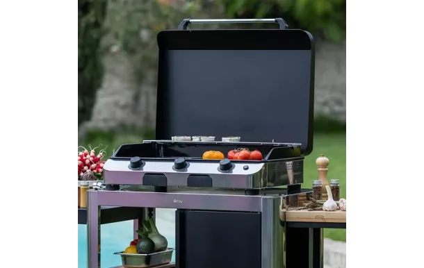 ENO Plancha gaz 3 feux Inox - Fusion 75 - 580332010701 