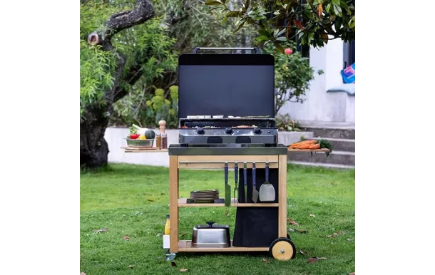 ENO Plancha gaz 3 feux Inox - Fusion 75 - 580332010701 