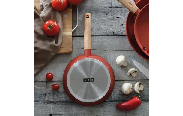 OGOLIVING Poêle 24 cm Paprika - Ector