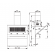 ROBLIN Hotte décorative 90 cm avec crédence Windy inox 6013108